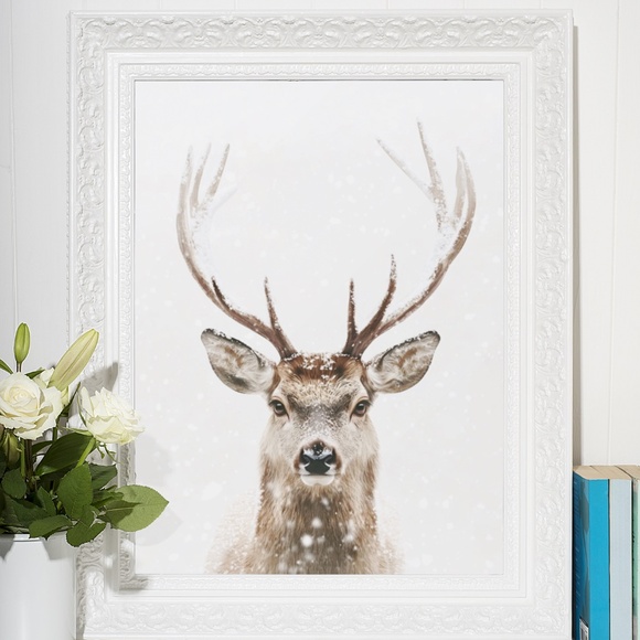Deer Wall Art Print Poster Unframed - Watercolor Animal Print - Picture 7 of 8